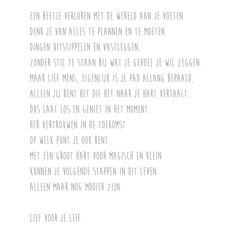 Lief mens - A5 kaart